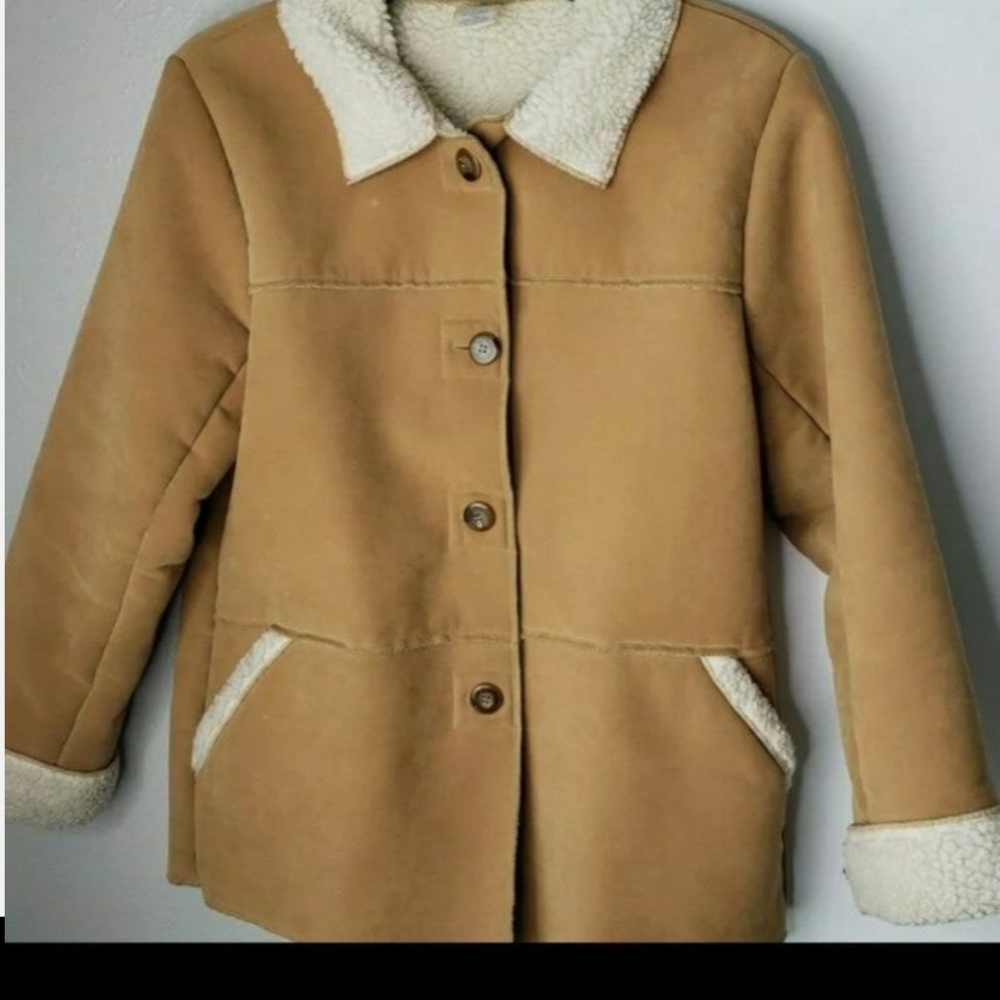 Vintage AVON Faux Suede Coat. Lg